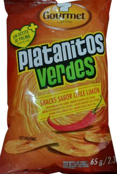 Platanitos verdes Chile Limon g-Kochbananenchips - Chilli-limetten Gourmet Latino 65g