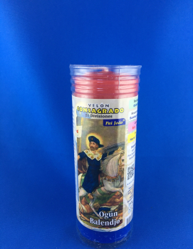 VELON CONSAGRADO Oggun Balendjo (Santiago) 15 x 5.5 cm (Incluye Ritual)