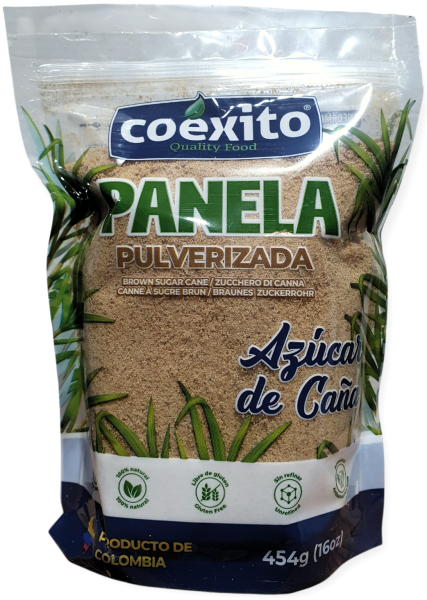 COEXITO Panela Pulverizada - Brauner Rohrzucker, Pulvoriziert 454g