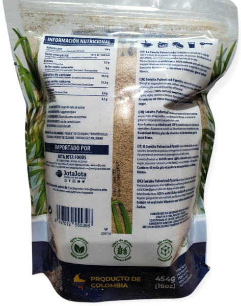 COEXITO Panela Pulverizada - Brauner Rohrzucker, Pulvoriziert 454g