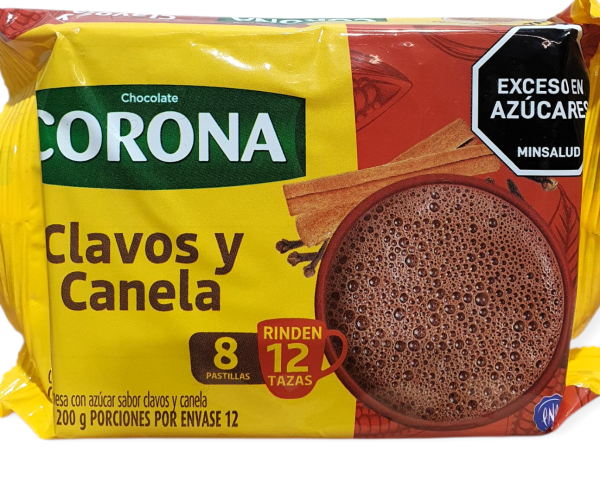 CORONA CHOCOLATE  CLAV/CANELA 200g - SCHOKOLADE MIT ZIMT UND NELKEN 200 g