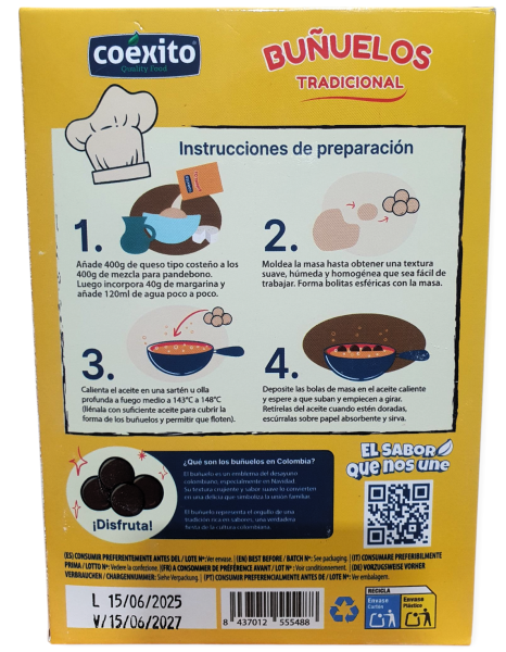 COEXITO Mescla Lista Para Buñuelos en Caja - Fertigmischunf für Buñuelos 400gr