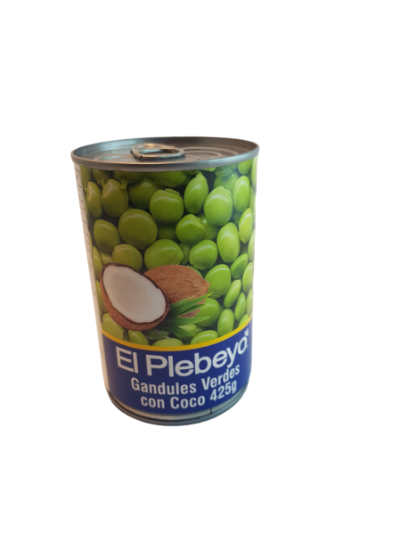 GUANDULES VERDES CON COCO PLEBEYO LATA 425gr