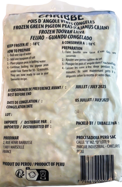 Guandules Verdes Prodimar Congelados 400g