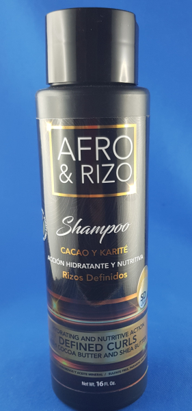 Afro & Rizo Shampoo Cacao y Karite Rizos Definidos 450 ml