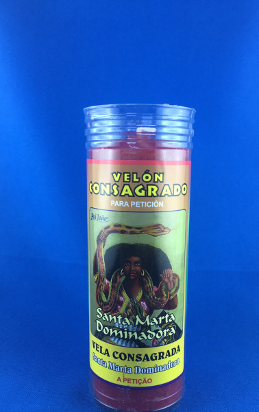 VELON CONSAGRADO Santa Marta Dominadora 15 x 5.5 cm (Incluye Ritual)